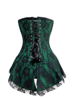 Gothic-Corsagenkleid Vollbrust "Odette" Hinten Gothic-Corsagenkleid Vollbrust "Odette" Hinten
